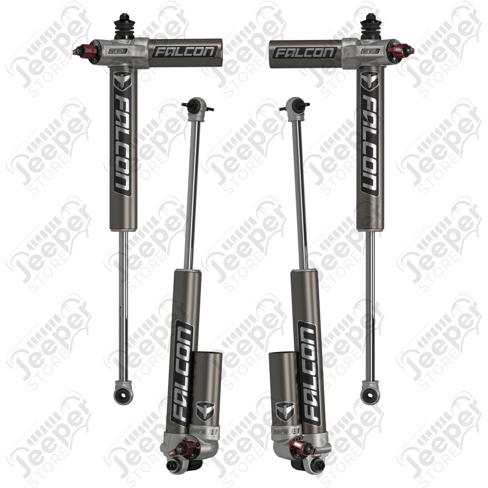 JK 2dr: Falcon Series 3.3 Fast Adjust Piggyback Shock Kit (5-6” Lift) 