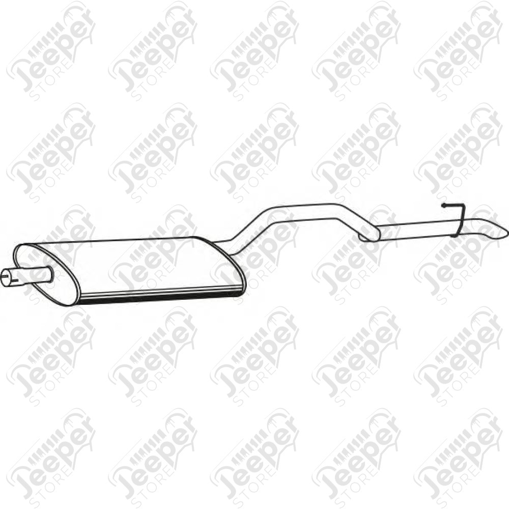 Silencieux avec coude sortie d'échappement moteur 2.7L CRD (moteur Mercedes) - Jeep Grand Cherokee WJ / WG - 52101213AC