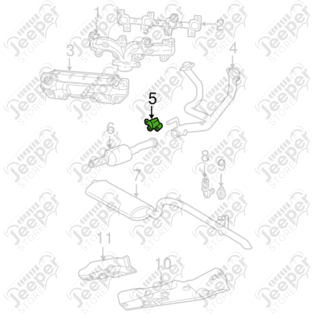 Fixation d'échappement pour Jeep Grand Cherokee WJ, WG