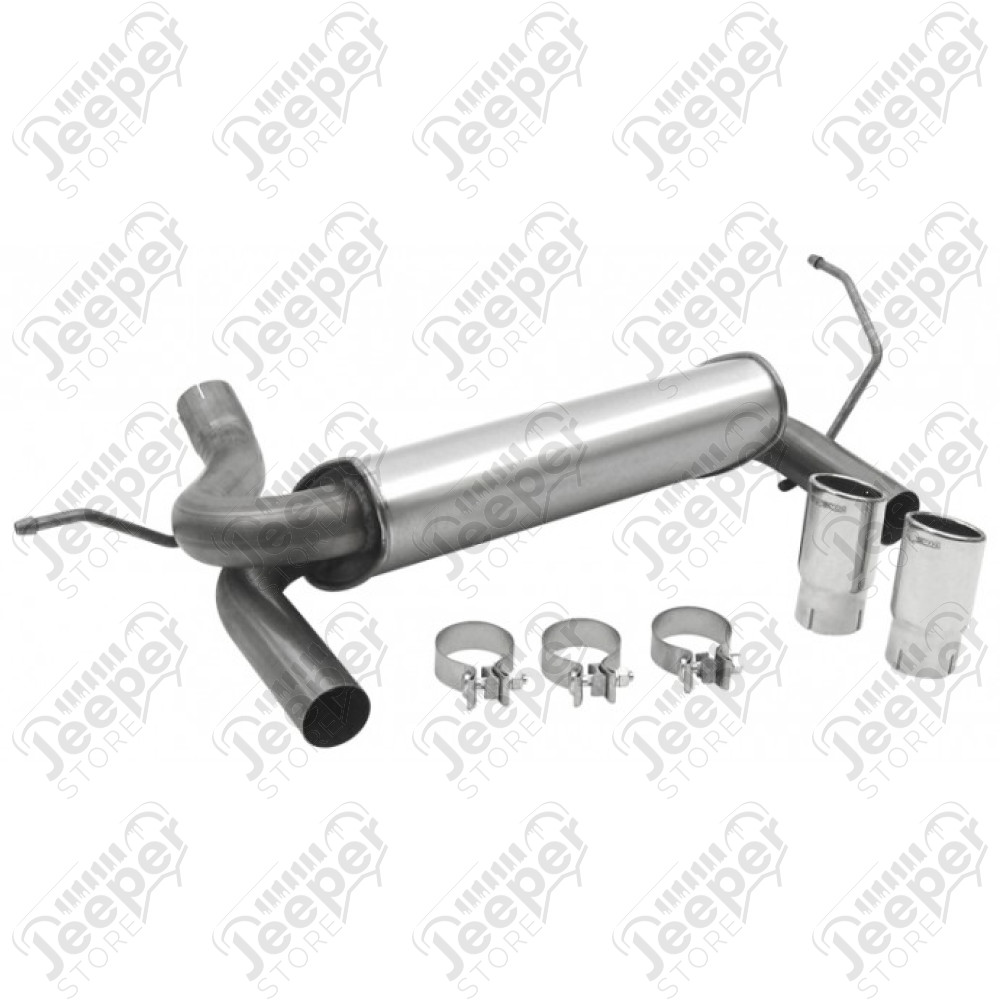 Silencieux d'échappement avec double sortie inox moteurs 2.8L CRD, 3.8L et 3.6L Essence - Jeep Wrangler JK (2 et 4 portes) - DYN39510