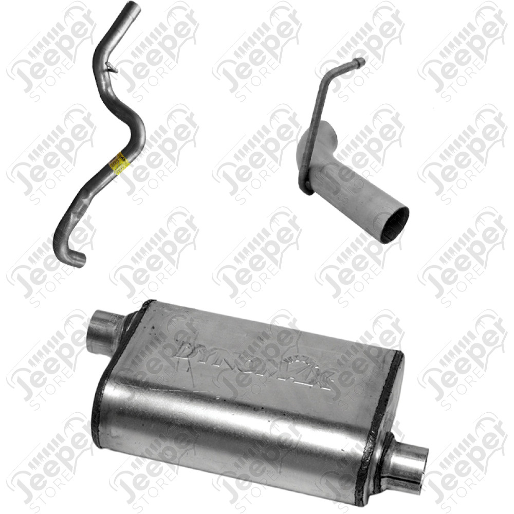 Silencieux d'échappement Dynomax à souder (version tout terrain) pour 2.8L CRD, 3.8L et 3.6L V6 Essence - Jeep Wrangler JK (2 et 4 portes)