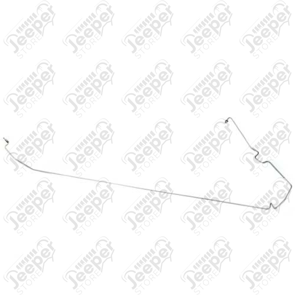 Durite centrale de frein acier (le long du longeron) - Jeep Wrangler TJ- Pour véhicule sans ABS - Diamètre : 4.8mm