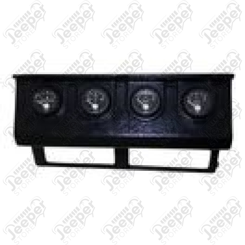 Kit complet 4 jauges et plastique tableau de bord, couleur: Noir pour Jeep Wrangler YJ
