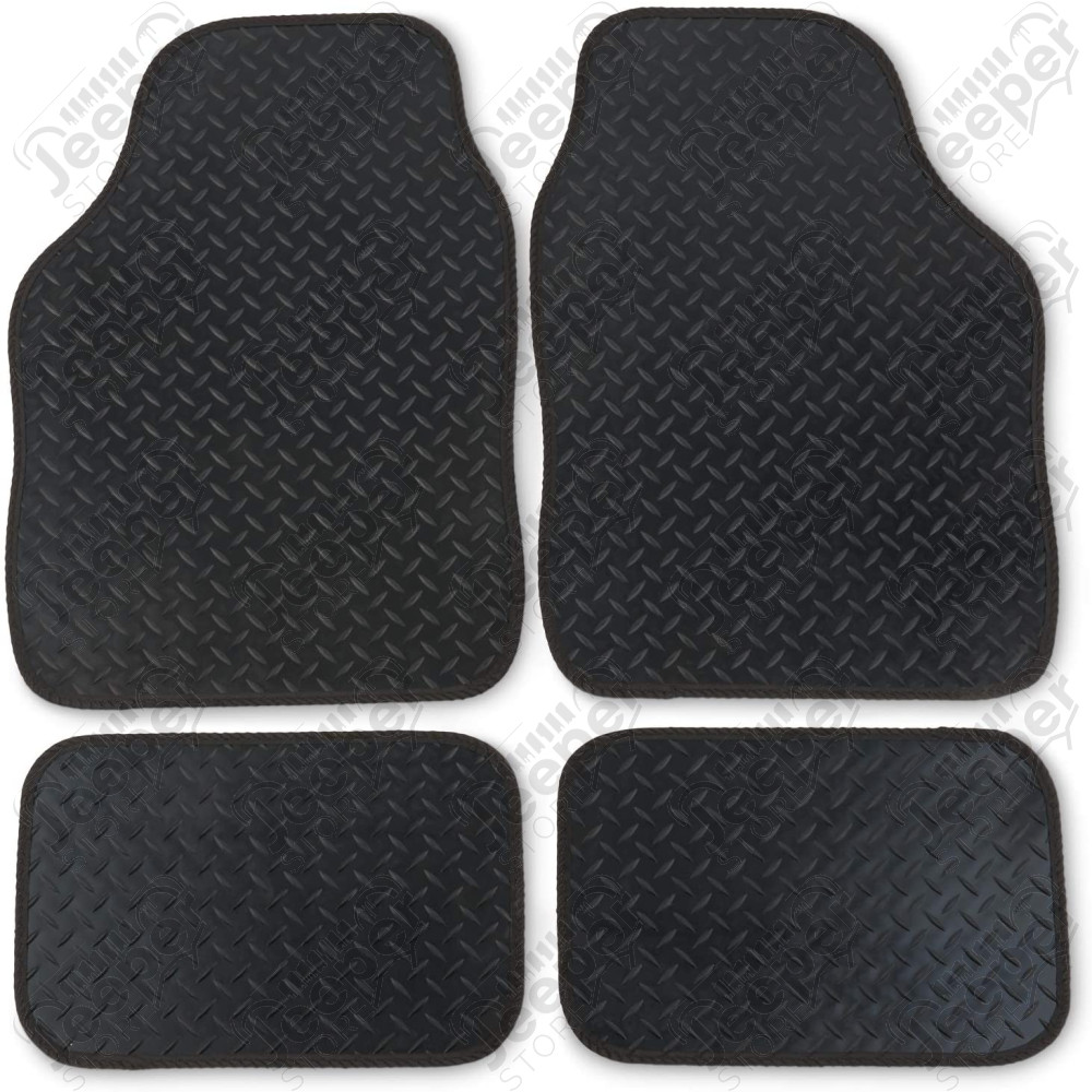 Kit de 4 tapis de sol en caoutchouc noir universel pour Jeep - 1572.01 - 215A0973