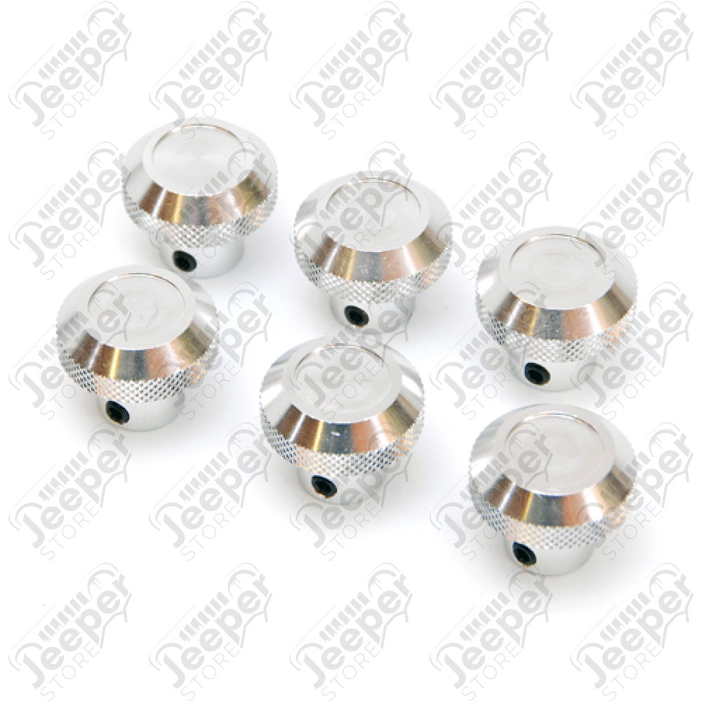 Kit de 6 boutons en aluminium pour tableau de bord pour Jeep CJ