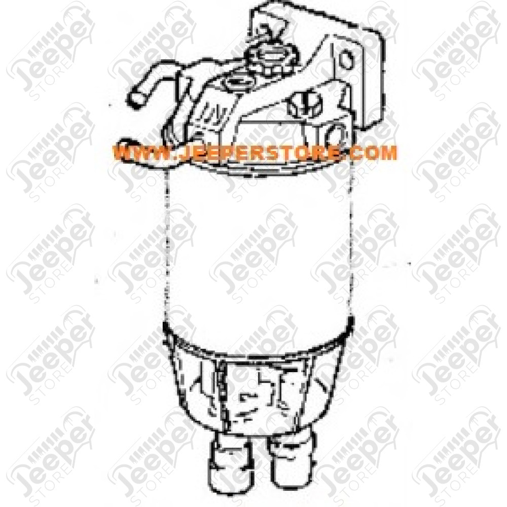 Support de filtre à gazoil complet 2.5L TD et 3.1L TD Jeep Cherokee XJ et Grand Cherokee WJ, WG