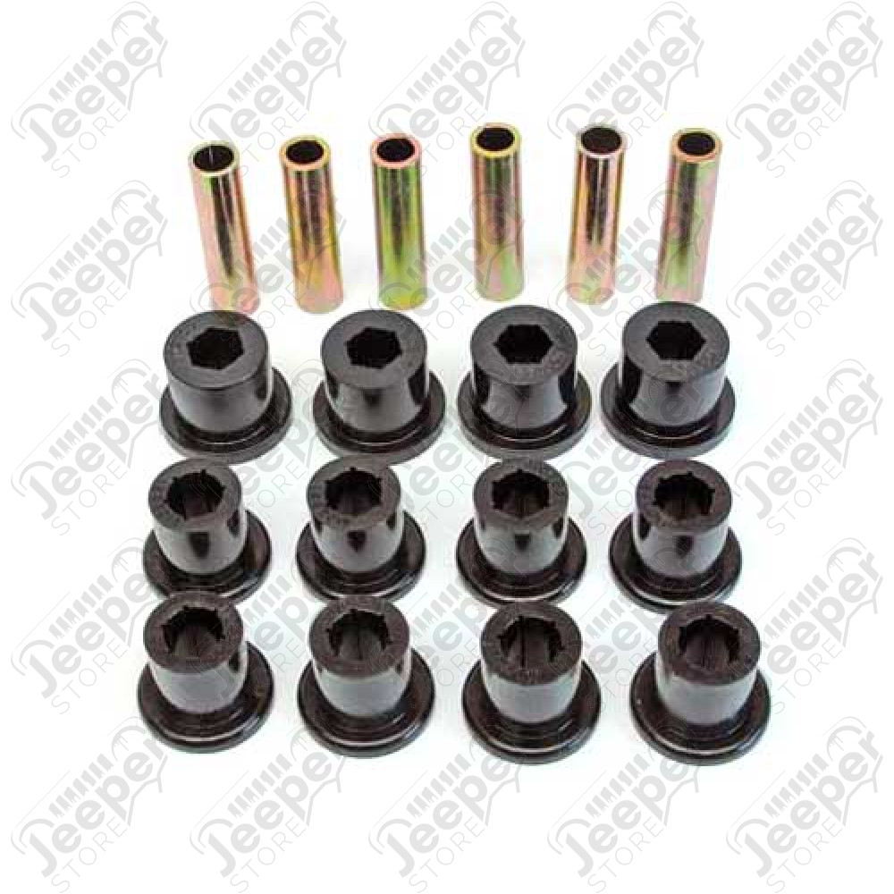 Kit de silentblocs (en polyuréthane) pour lames arrière - Jeep Wrangler YJ - KJ02007BK