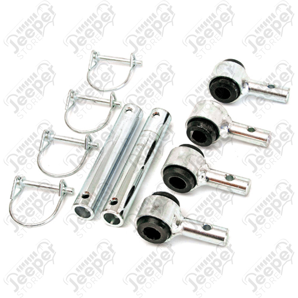 Kit de 2 biellettes de barre stabilisatrice avant déconnectables (réhausse de 5cm à 7.5cm soit de 2'' à 3'') - Jeep Wrangler TJ - WAR83071 / RC1129