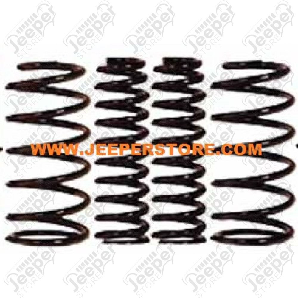 Kit de 4 ressorts renforcé et réhaussé de +4'' (+10cm) pour Jeep Wrangler JK 