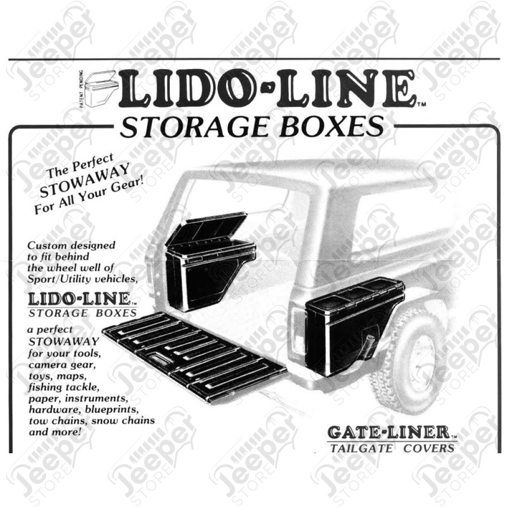Caisse de rangement pour le coffre (Insta Trunk) coté gauche pour Jeep Cherokee XJ (A la place de la roue de secours)