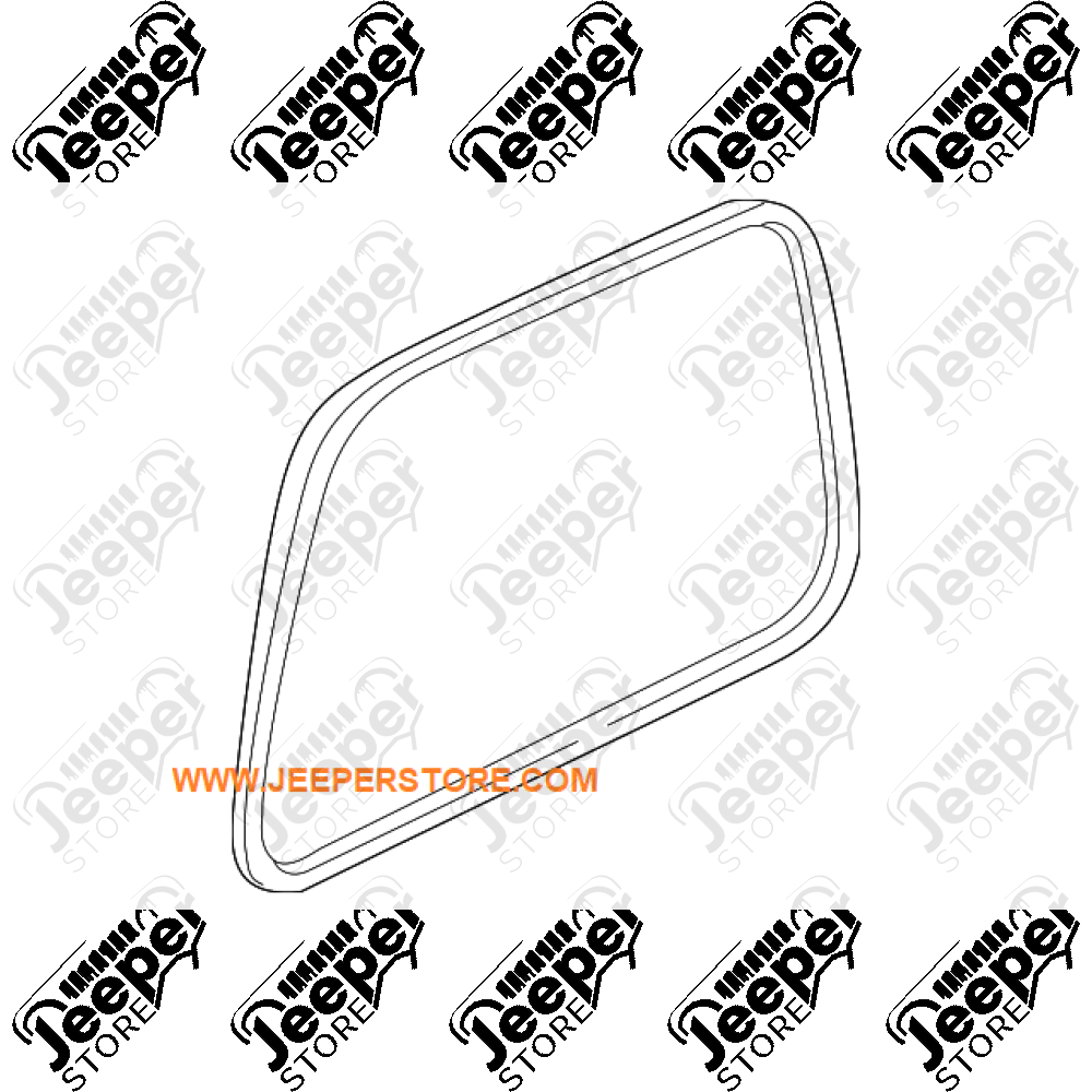 Joint de vitre latéral de hard top Jeep Wrangler TJ