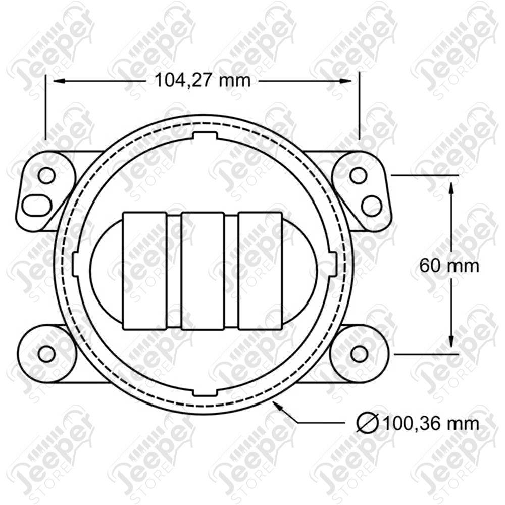 Feu antibrouillard à LED pour Jeep Wrangler JK - JW4046145J2BLSET