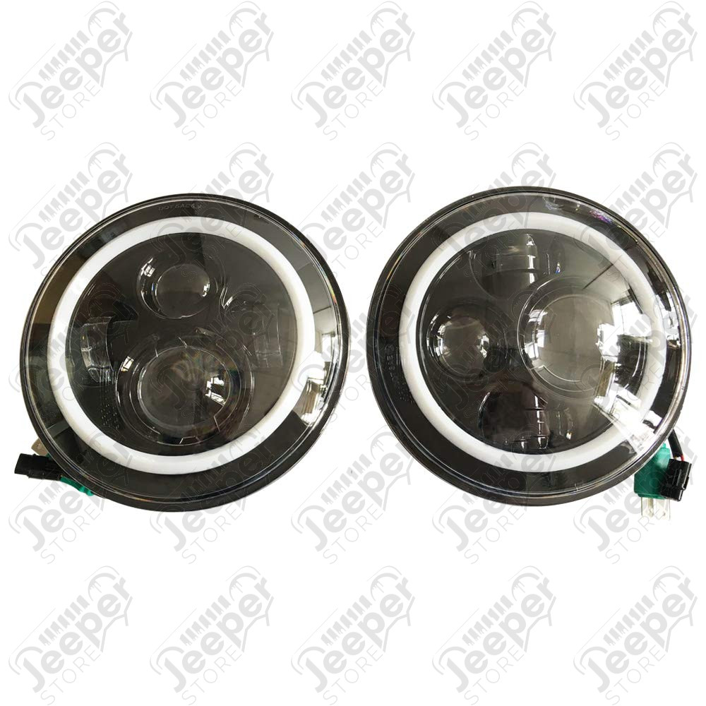 Kit 2 Phares LED 7’’ FLJ Offroad Classic7 – Homologués Europe – Jeep Wrangler JL et Gladiator JT