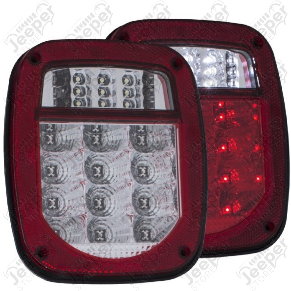 Kit de 2 feux LED arrière gauche et droit (version US) pour Jeep CJ, Wrangler YJ, TJ