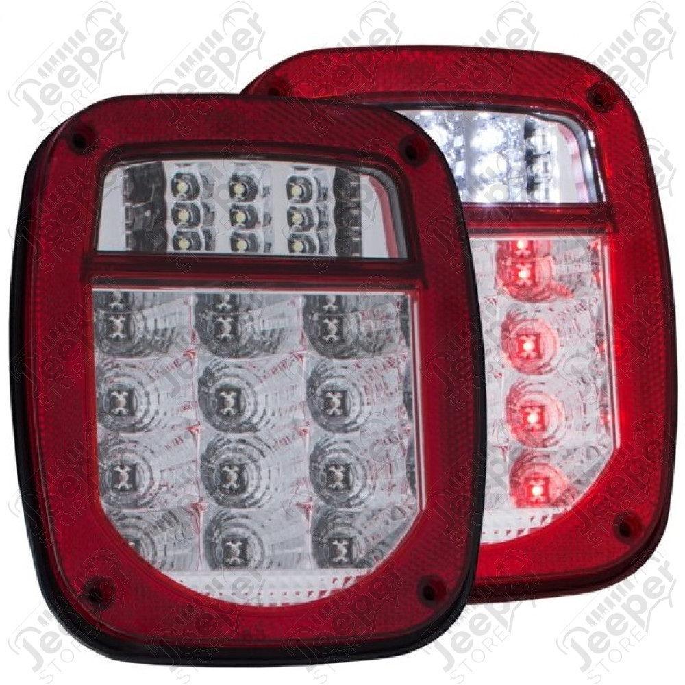 Kit de 2 feux LED arrière gauche et droit (version US) pour Jeep CJ, Wrangler YJ, TJ
