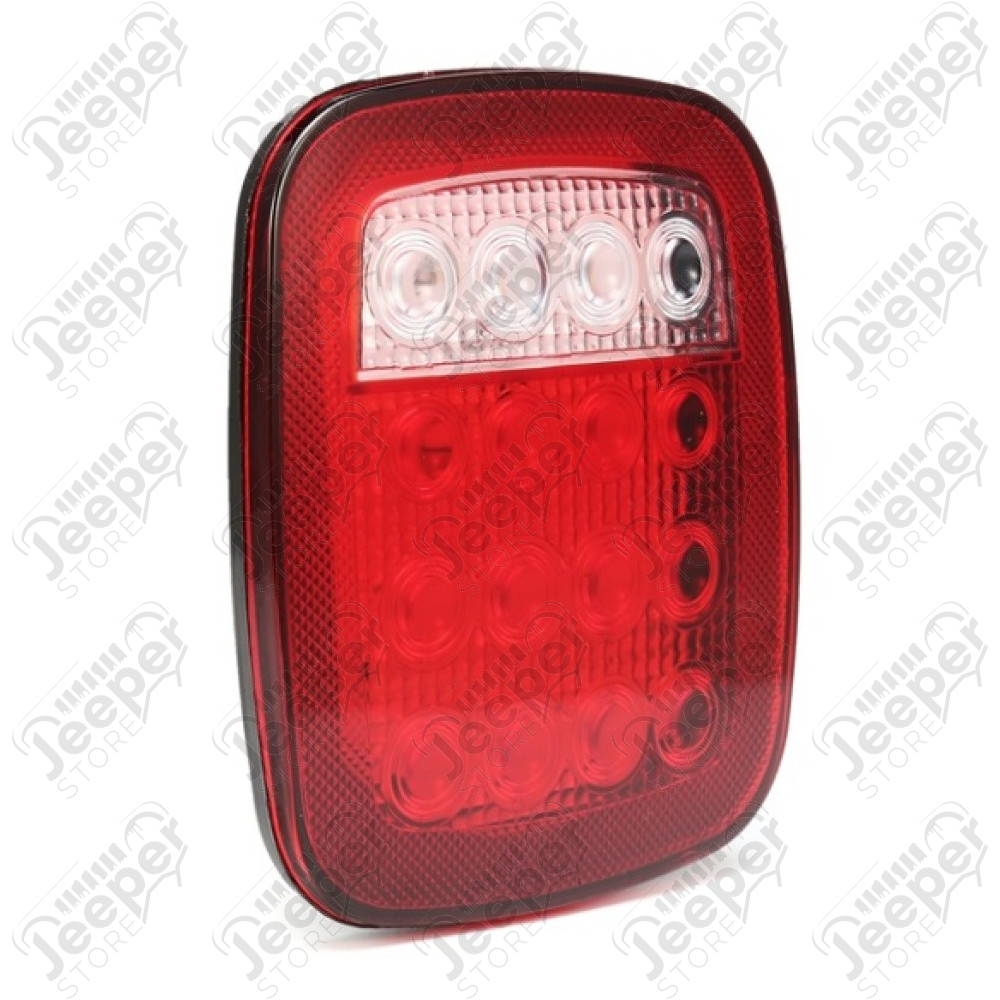Kit de 2 feux LED arrière gauche et droit PLAT (version US) pour Jeep CJ, Wrangler YJ, TJ
