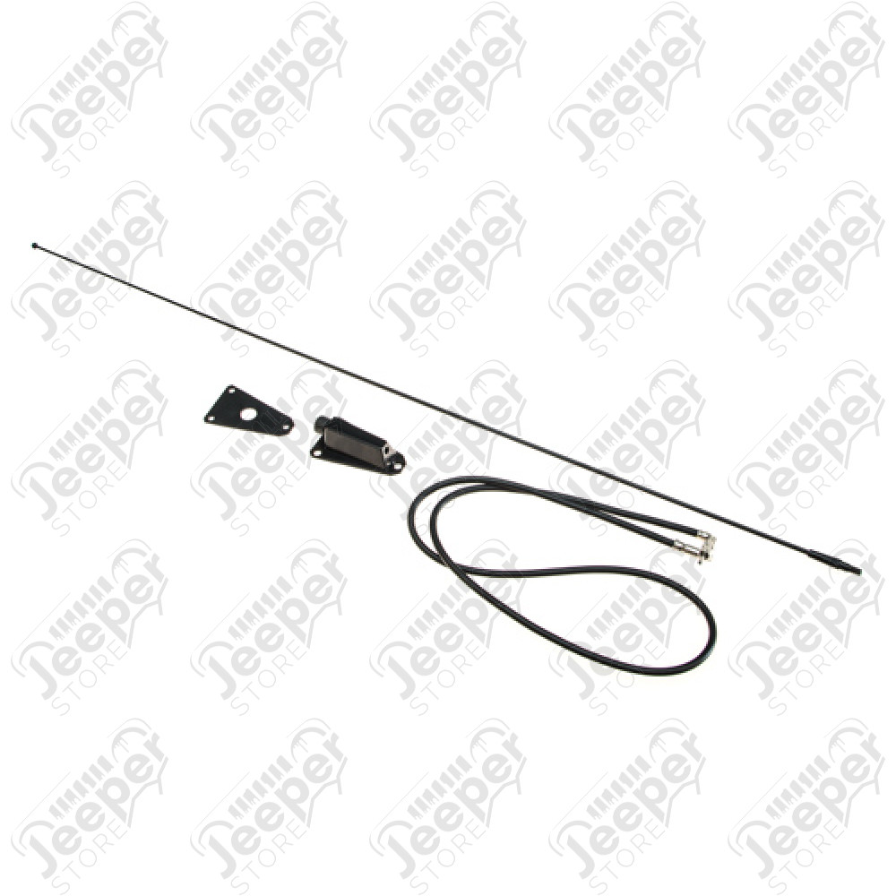 Antenne radio acier noir complète - Jeep CJ, Wrangler YJ - 82200683K