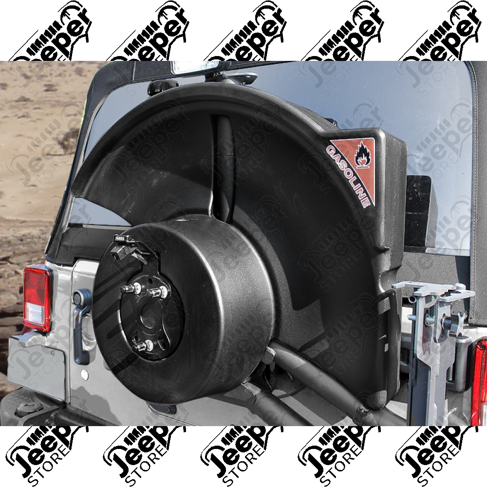 Jerrican de 38L sur porte roue de secours AEV - Jeep Wrangler JK - 10305031AB