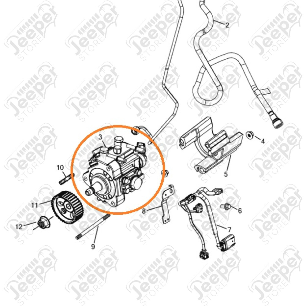 Pompe à injection 2.8L CRD pour Jeep Wrangler JK et Cherokee Liberty KK