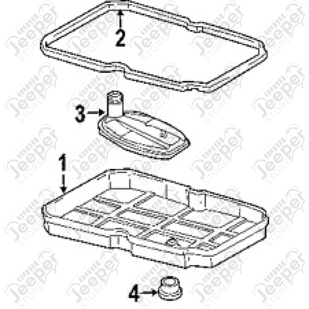 Filtre de boite automatique (crépine) 3.0L CRD - Jeep Grand Cherokee WH / WK - 0930.63 / 52108332AA + 52108325AA