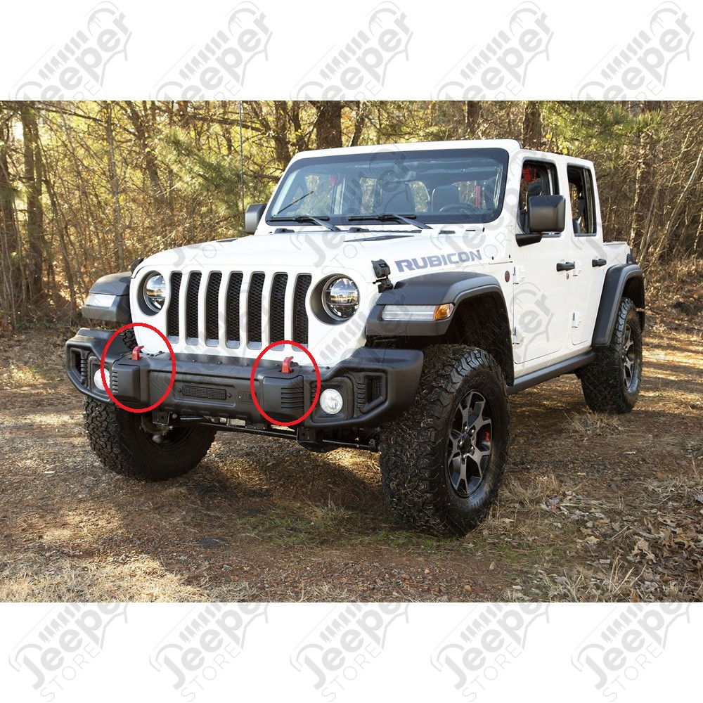 Crochet de remorquage US (couleur rouge) pour Jeep Wrangler JL