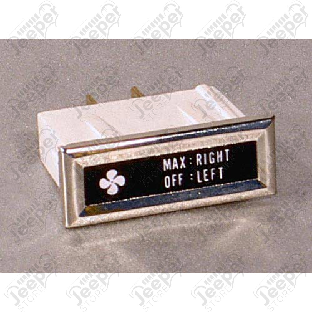 Témoin lumineux de tableau de bord "FAN / Ventilation" pour Jeep CJ5, CJ7, CJ8