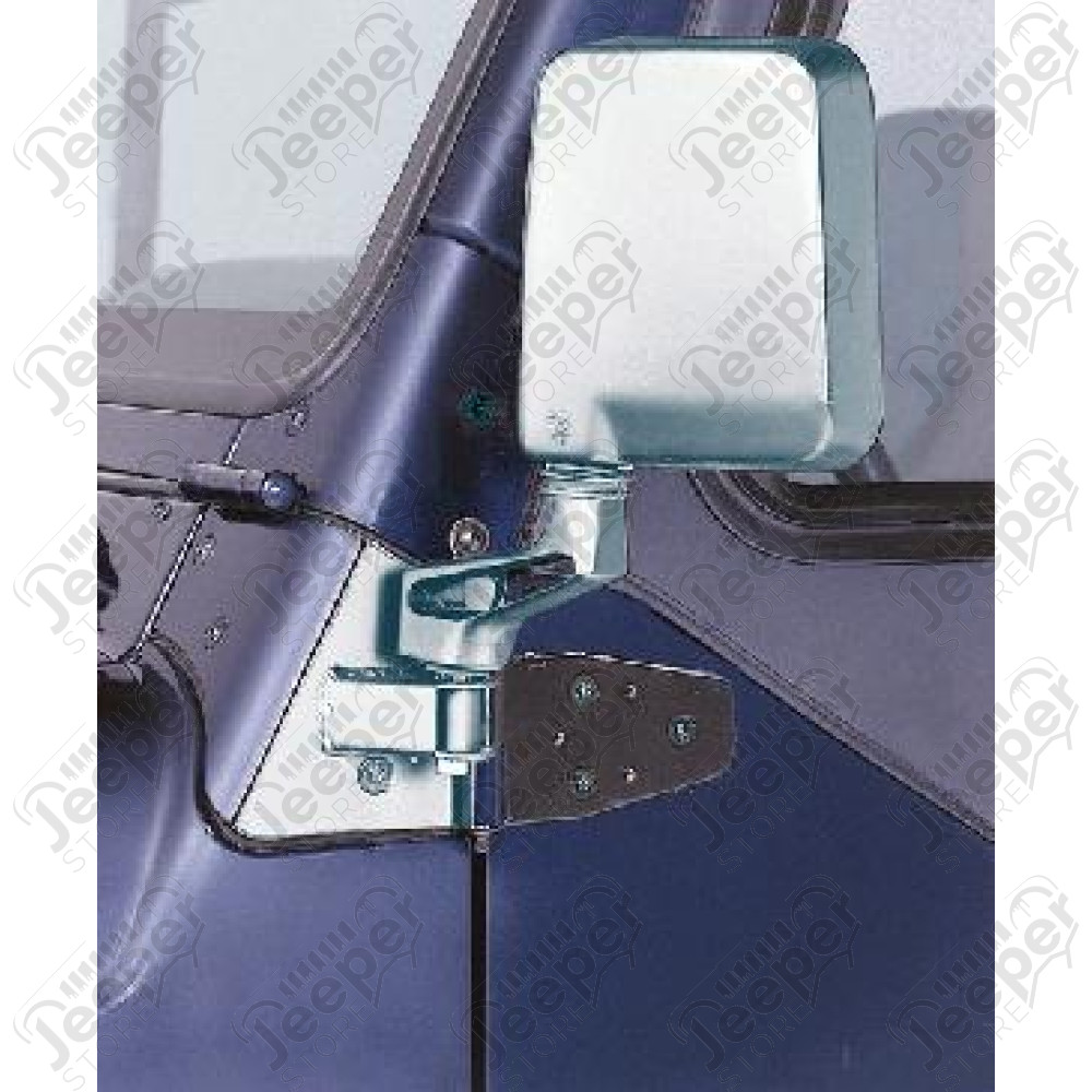 Rétroviseur droit chromé - Jeep Wrangler YJ - 82201772C / 9551153 / CH1321189