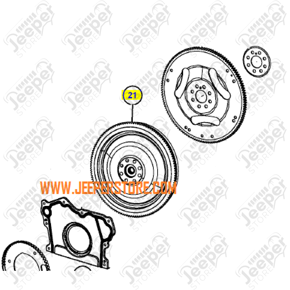 Volant moteur 3.6L V6 essence Jeep Wrangler JK