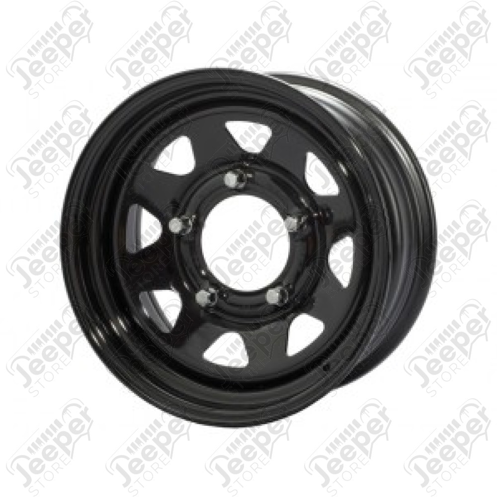 Jante Triangular Noir 7x16 / 5x127 / ET: 10 / Profondeur: 9.3cm - 323BK - Jante Acier Noir 16 pouces