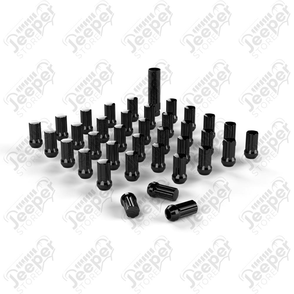 Spline Drive Lug Nut Kit – 9/16”x18 – Black – 36 pcs