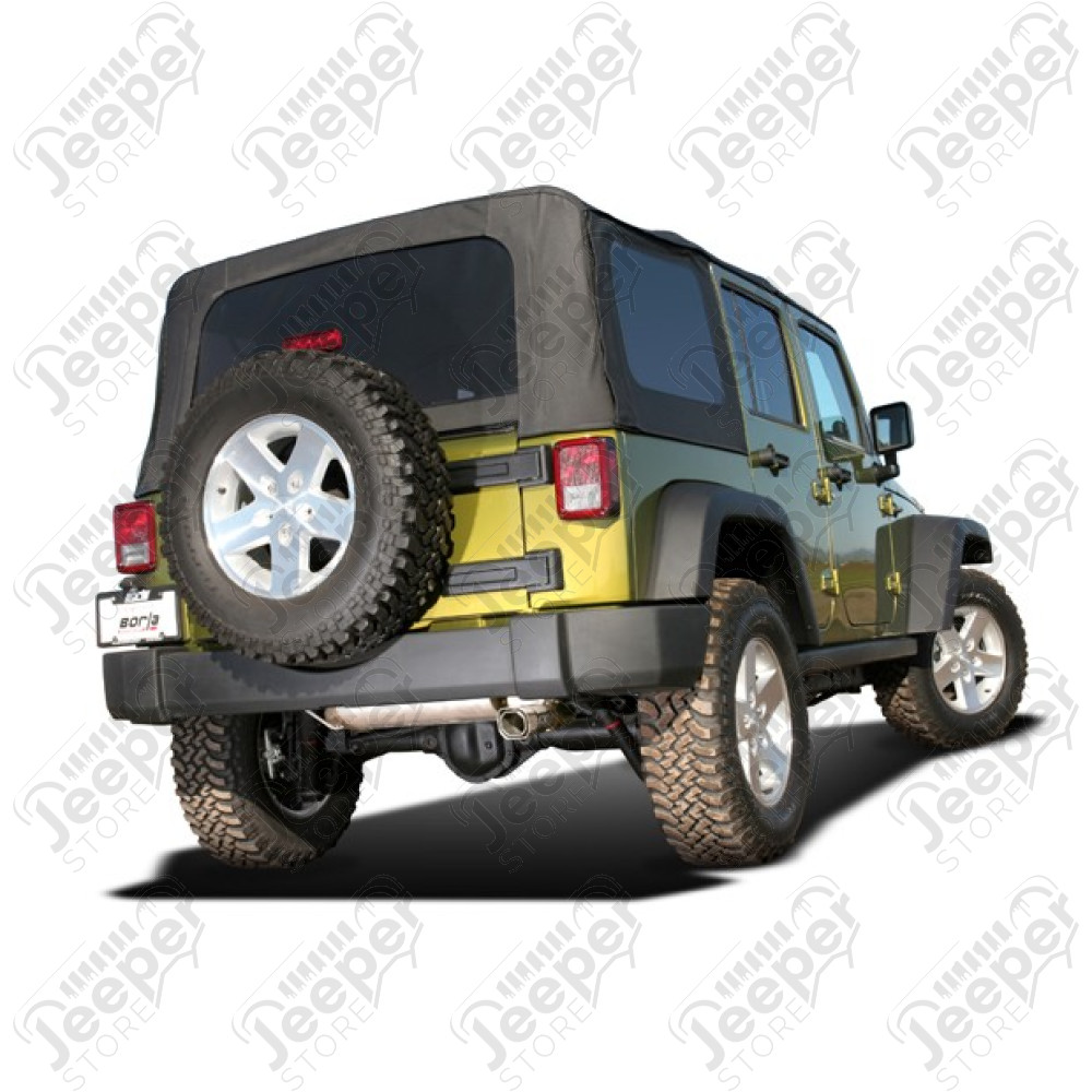 Silencieux BORLA avec tube de sortie moteurs 2.8L CRD, 3.8L V6 et 3.6L V6 - Jeep Wrangler JK - 11754