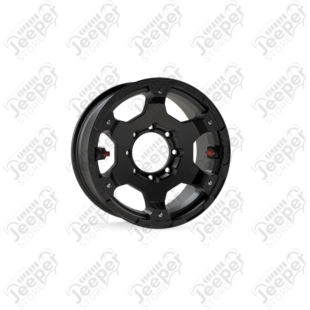 Nomad Off-Road Wheel – Deluxe – 8x6.5” – Metallic Black – Each