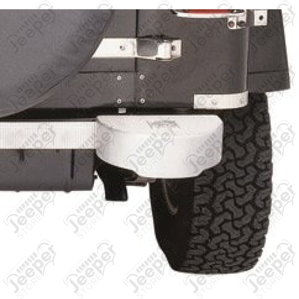 Kit de 2 bumperettes arrière en acier / inox (pare chocs), Jeep CJ, Wrangler YJ, TJ (la paire)