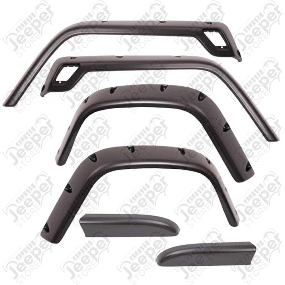 Kit de 4 Elargisseurs d'ailes BUSHWACKER (Pocket Style) Largeur: 15.50cm Jeep Wrangler TJ