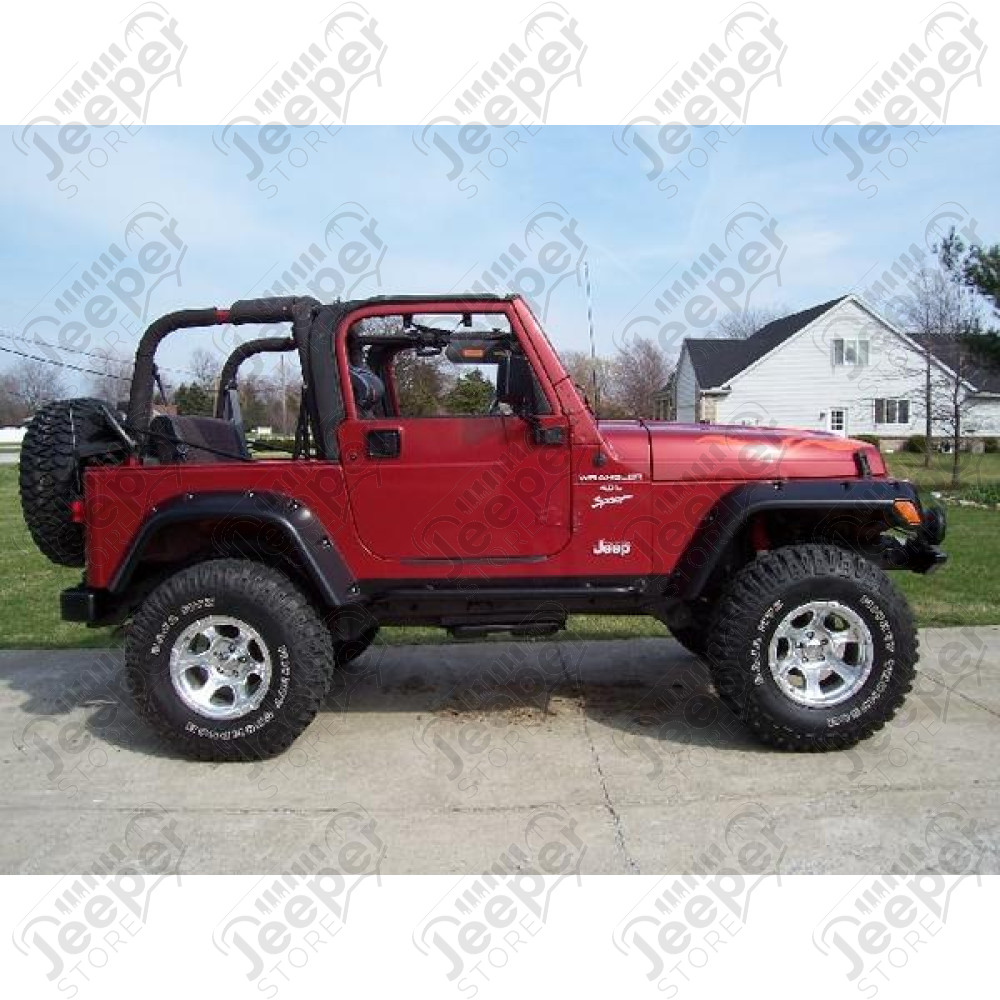 Kit de 4 Elargisseurs d'ailes BUSHWACKER (Pocket Style) Largeur: 12cm Jeep Wrangler TJ