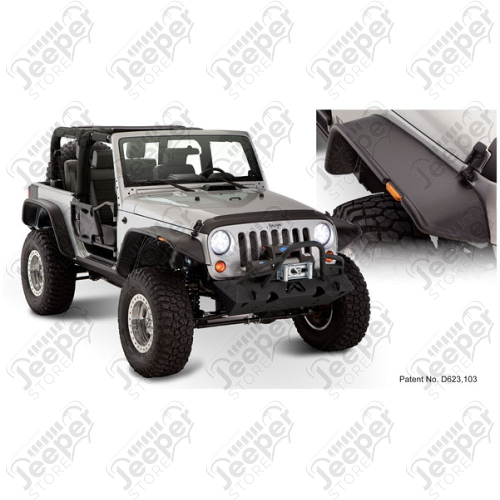 Kit de 4 Elargisseurs d'ailes Bushwacker plate Wrangler JK (2 portes)