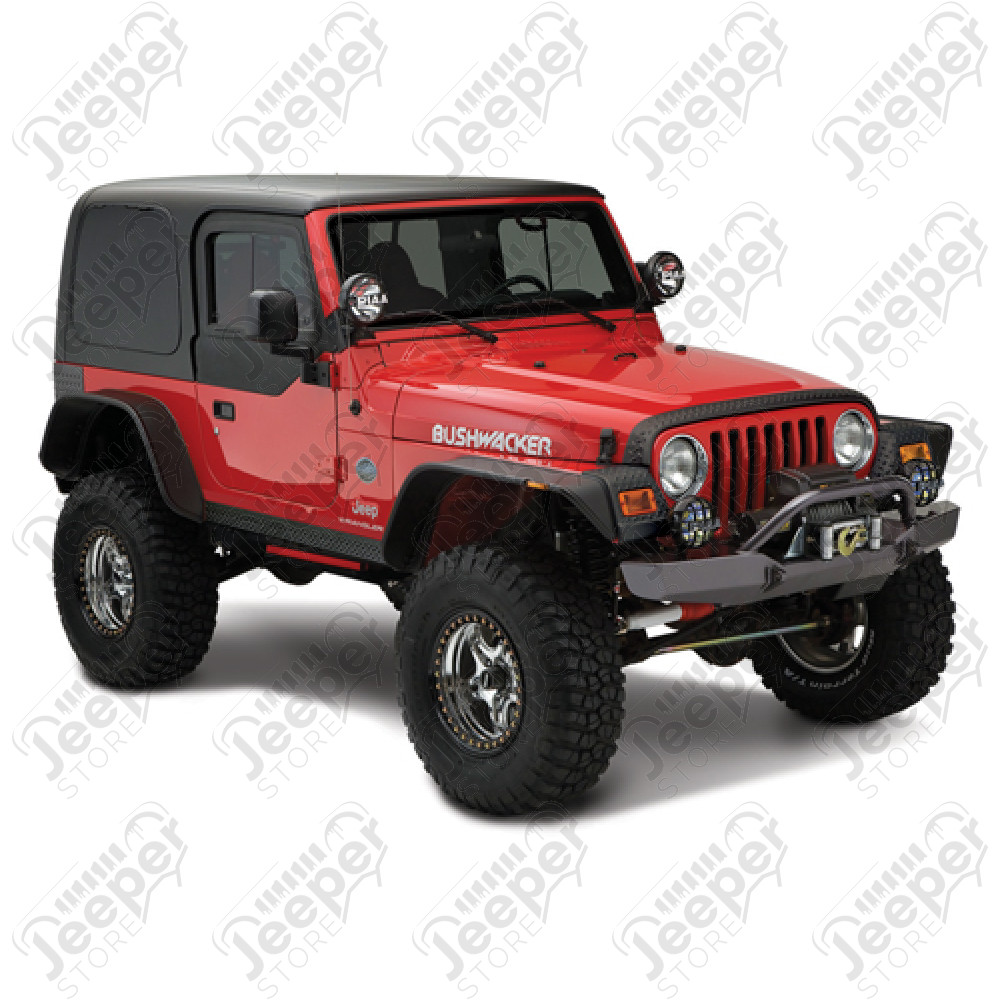 Kit de 4 Elargisseurs d'ailes Bushwacker plate (largeur 6" (soit 15.50cm)) Jeep Wrangler TJ 