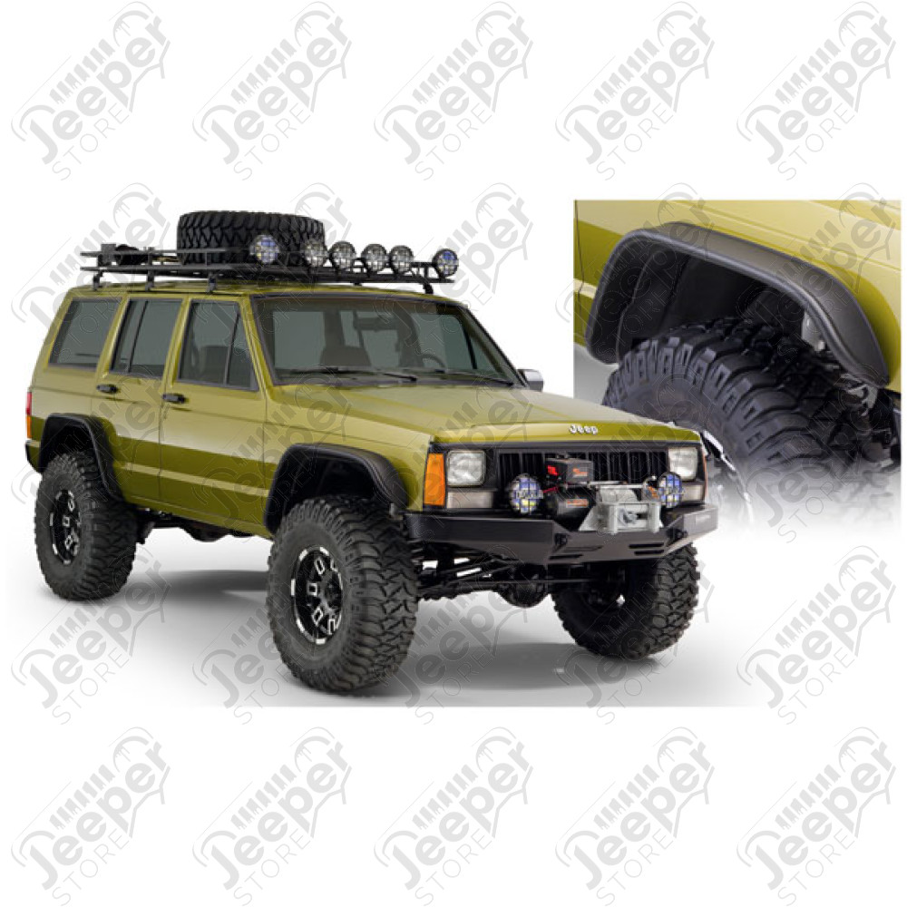 Kit de 4 Elargisseurs d'ailes Bushwacker plate Jeep Cherokee XJ (4 portes)