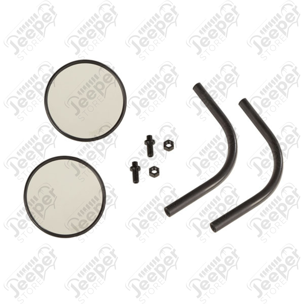 Kit de rétroviseurs noir rond pour Jeep Wrangler JL, Gladiator JT