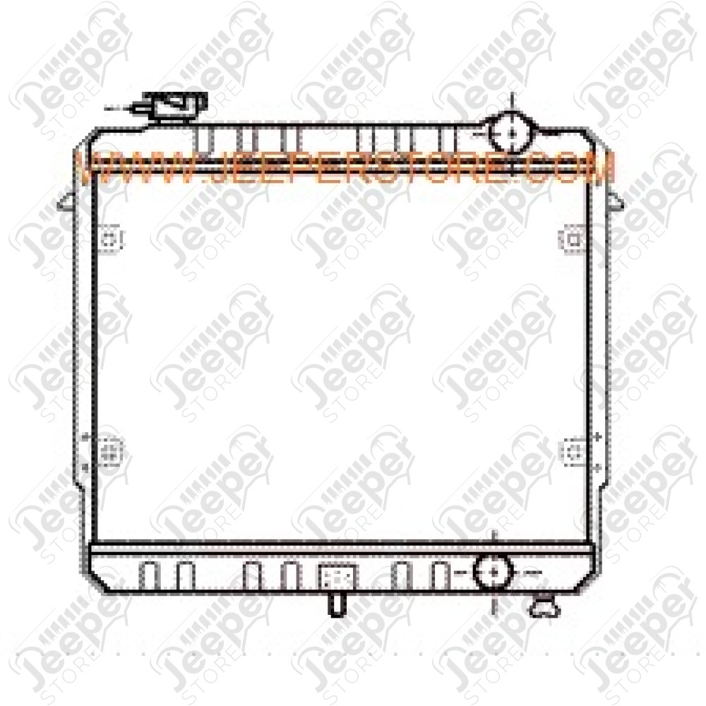 Radiateur moteur 2.1L TD (moteur Renault) - Jeep Cherokee XJ - 53001174