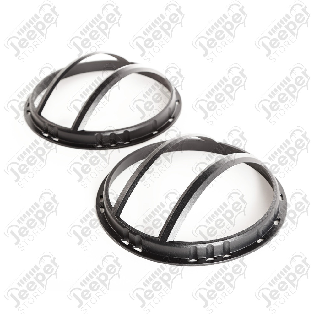 Kit de 2 protections de phares noir avant pour Jeep Wrangler JK 