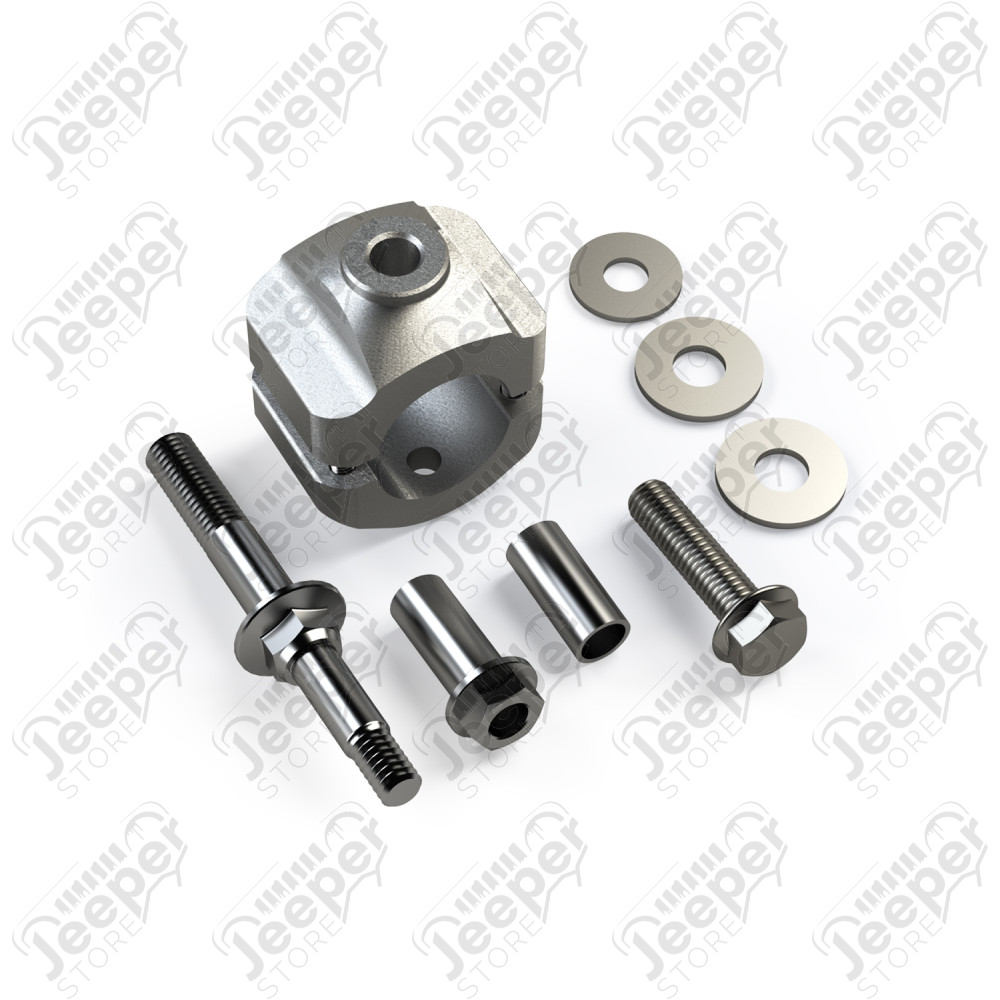 JK: Steering Stabilizer Relocation Kit (1-5/8” HD Tie Rod)