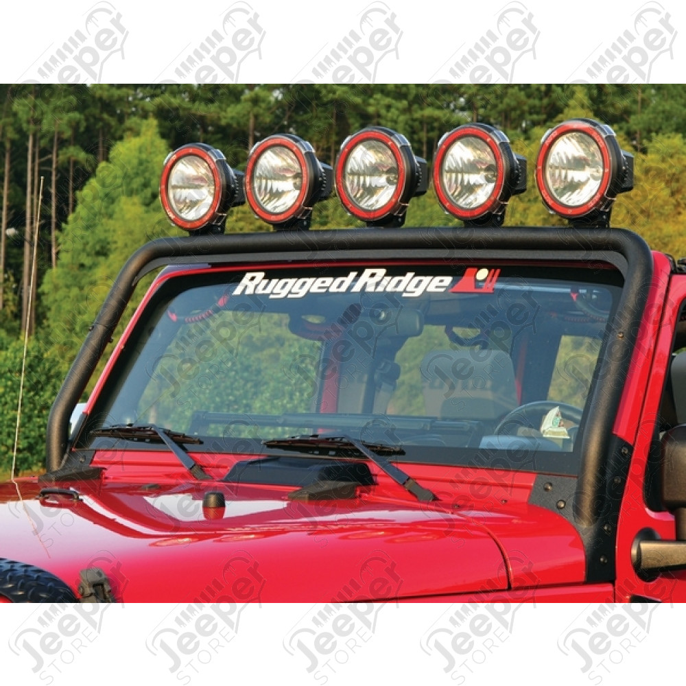 Rampe de lampes portées (jusqu'à 5 phares) couleur noire - Jeep Wrangler JK - 1513.30 / 11232.21 / 11232-21