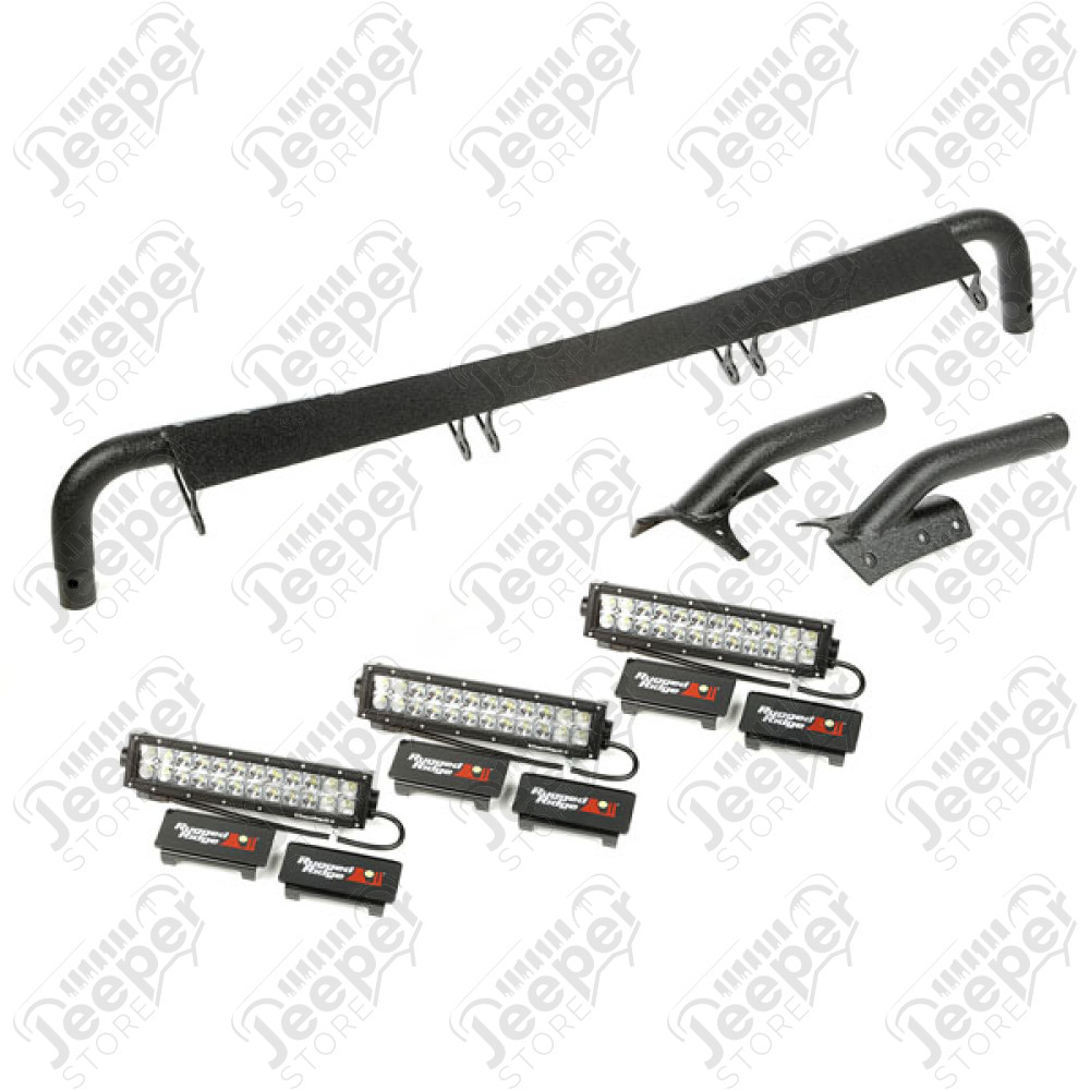 Rampe de lampes portées complète avec 3 LED pour Jeep Wrangler TJ