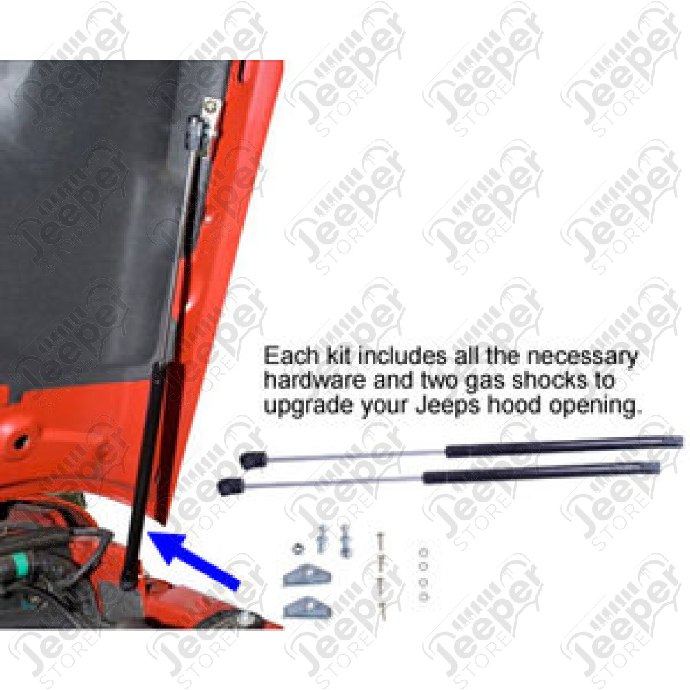 Kit de 2 vérins pour capot moteur, Jeep Wrangler JK
