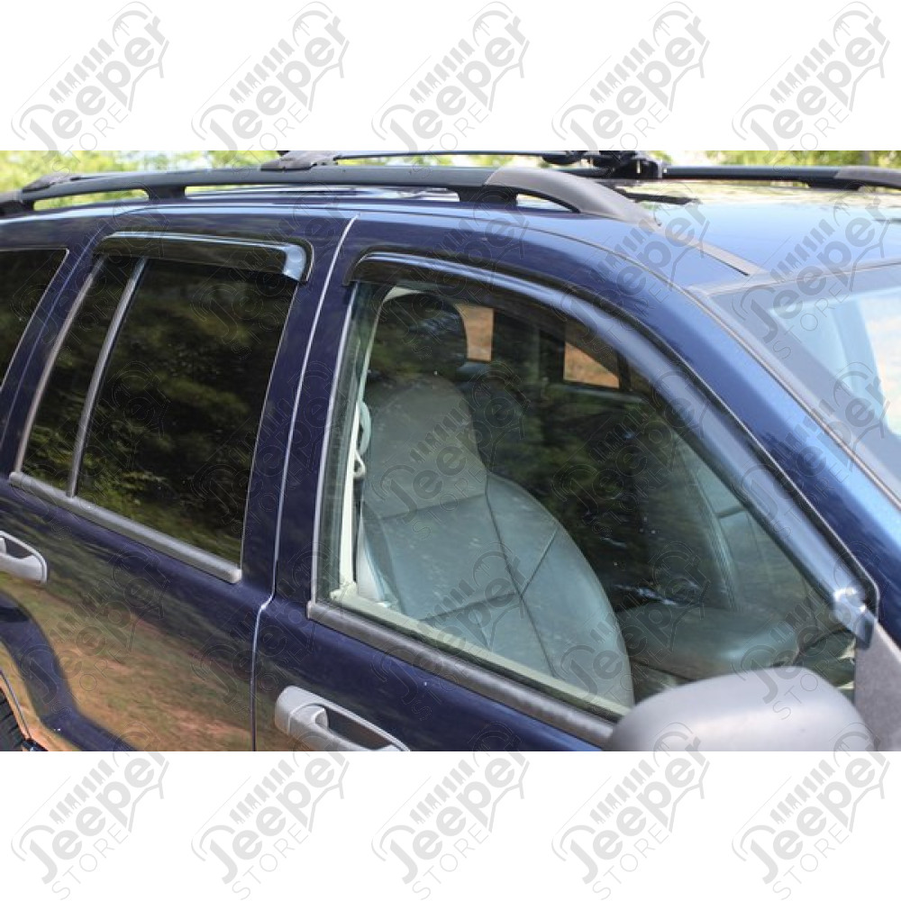 Kit de 4 déflecteurs de vitres (couleur fumée) pour Jeep Grand Cherokee WJ, WG