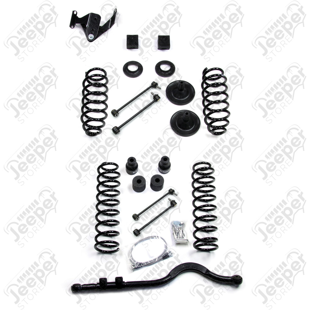 JK 4dr: 3" Coil Spring Lift Kit w/ Track Bar – No Shocks