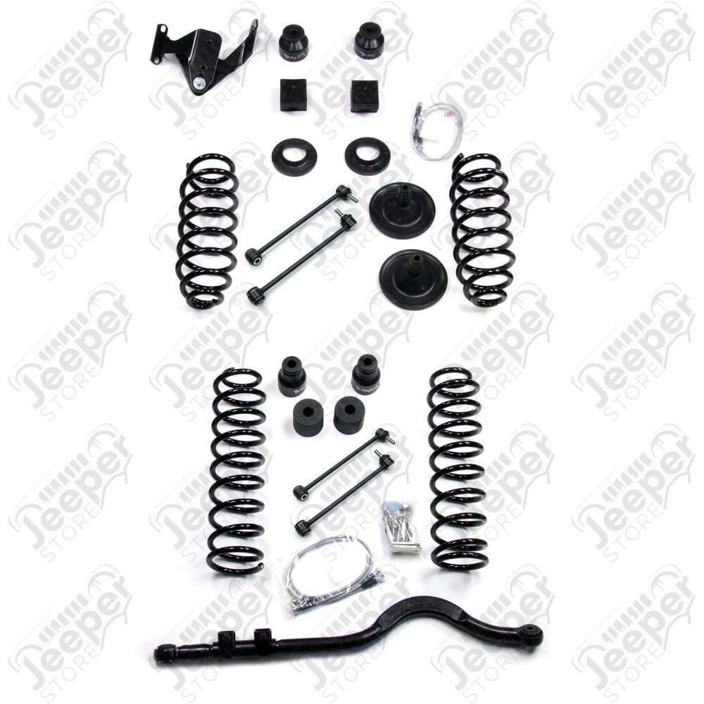 JK 4dr: 4" Coil Spring Lift Kit w/ Track Bar – No Shocks