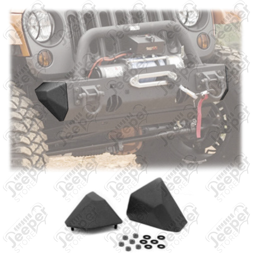 Embouts latéraux pour pare chocs avant XHD (parties latéraux petit) (avec OU sans support de treuil), Jeep CJ7 Wrangler YJ et TJ