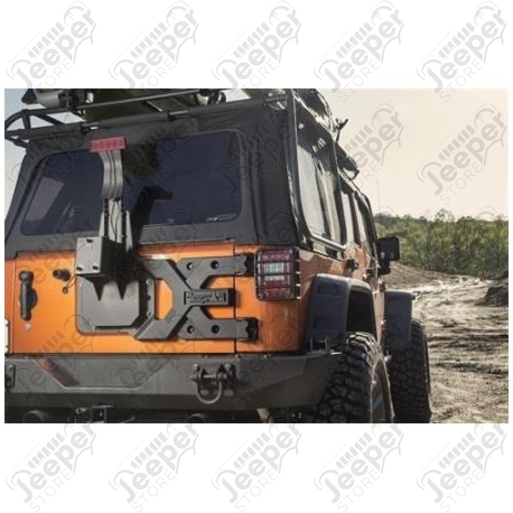 Support de roue de secours renforcé pour pneu jusqu'à 37" pour Jeep Wrangler JK
